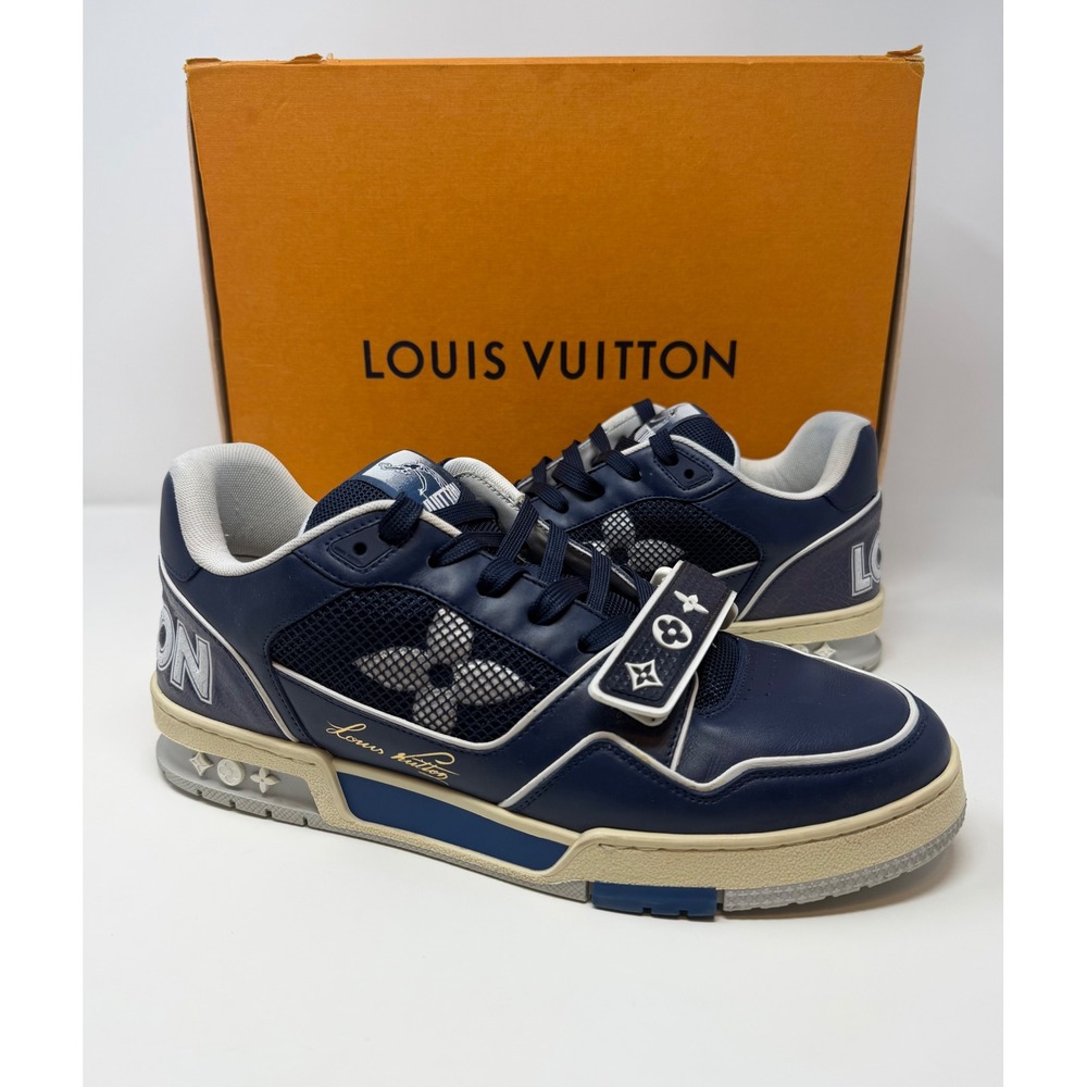 Louis Vuitton Trainer NYC Exclusive Navy Mesh Size 9.5 US 8.5 LV
